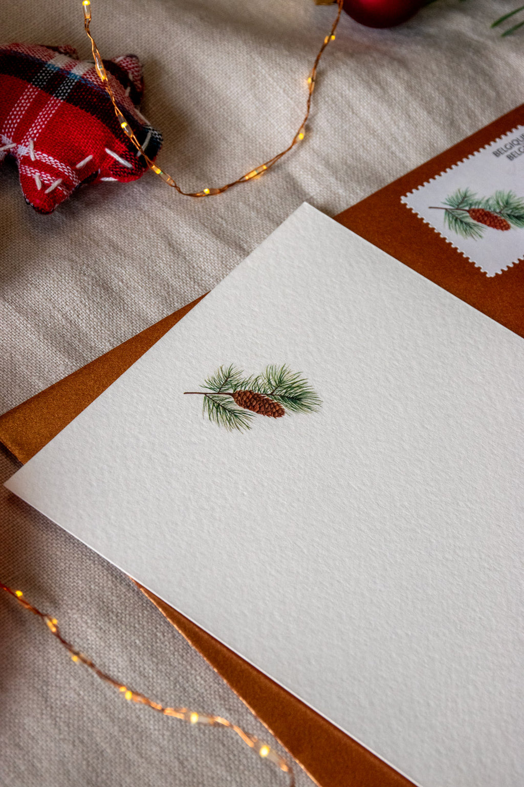 Kerstkaart: Dennentak